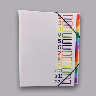 Multi Layer A4 Map Data Boek Pp Student Test Papier Opslag Map Muziek Score Classificatie Map Opbergtas Boek 1stk wit