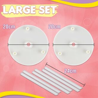 Multi-Layer Cake Ondersteuning Set Ronde Dessert Plank Cake Pakking Taart Ondersteuning Frame Cake Stands Bakken Tools Stapelen Beugels tp 2