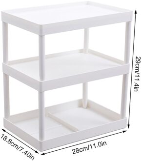 Multi-layer Cosmetica Magazijnstelling Kantoor Plank Bureau Organizer Stationaire Container Diversen Stand 3/2 Laag wit three layers