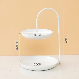 Multi Layer Fruit Opbergvak Cake Display Stand Wedding Party Decoratie Snack Rack Keuken Accessoires Macaron Cupcake Stand wit