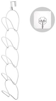 Multi-layer Hoed Rekken Ijzer Opknoping Kapstok Punch-Gratis Achter Deur Garderobe Zak Sjaal Hoed Opslag Hanger holder Thuis Organizer wit