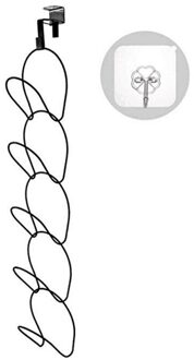 Multi-layer Hoed Rekken Ijzer Opknoping Kapstok Punch-Gratis Achter Deur Garderobe Zak Sjaal Hoed Opslag Hanger holder Thuis Organizer zwart