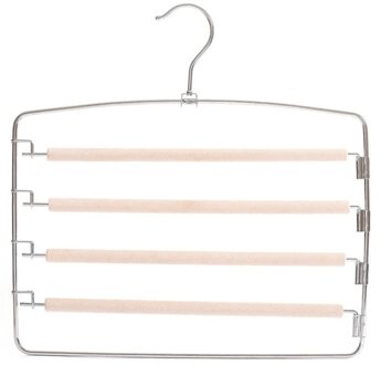 Multi-layer Metalen Broeken Slack Hangers Schuim Gevulde Swing Arm Broek Hangers Kledingkast Voor Broek Sjaal Opknoping lucht blauw