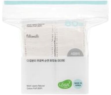 Multi Layers Natural Cotton Puff 2025 Version - 80 pads