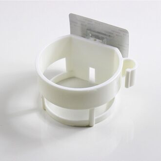 Multi Plastic Föhn Houder Thuis Badkamer Gadget Muur Houder Plank Opslag Draagbare Opslag Houder Rack wit