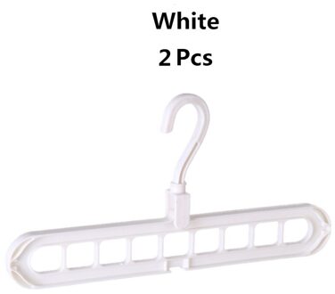 Multi-Poort Ondersteuning Hangers Voor Kleding Droogrek Plastic Kledingrek Drogen Hanger Opslag Hangers Fluwelen Hangers 2stk wit