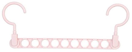 Multi-Poort Plastic Kleding Ondersteuning Droogrek 9 Layer Hanger Holder Stand Multifunctionele Draaien Ruimtebesparende Opslag Organizer40 roze