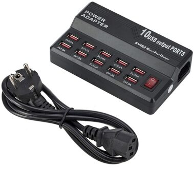 Multi Port Charger 5V/12A 10/12 Port Usb Charger Adapte Intelligente Opladen Stations Voor Smart Telefoon Tablet Notebook camera
