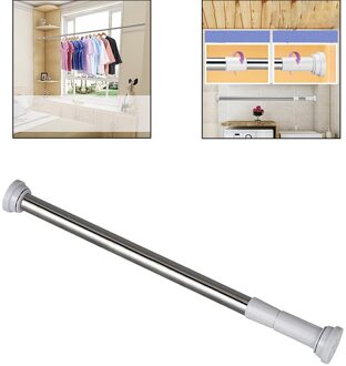 Multi Purpose Lente Geladen Uitschuifbare Telescopische Netto Voile Spanning Gordijn Rail Pole Staaf Badkamer Deur Venster Garderobe 90-160cm