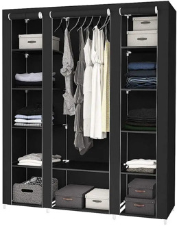 Multi-purpose Non-woven Cloth Wardrobe Fabric Closet Folding Dustproof Waterproof Clothing Storage Cabinet Furniture HWC