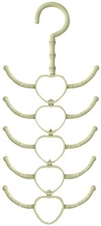 Multi Purpose Plastic Kleerhanger En Tie Sjaal Rek Riem Opbergrek S Vormige Haken Keuken Opknoping # EW Groen