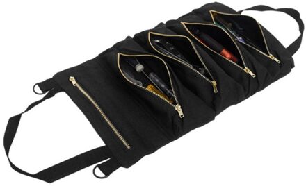 Multi-Purpose Tool Oprollen Canvas Opbergtas Wrench Roll Pouch Opknoping Tool Rits Carrier Tote Organizer Auto opbergtas 1