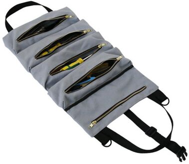 Multi-Purpose Tool Oprollen Canvas Opbergtas Wrench Roll Pouch Opknoping Tool Rits Carrier Tote Organizer Auto opbergtas 2