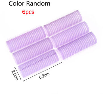 Multi Size Black Self Grip Haar Rollen Pro Salon Kappers Krulspelden Haar Sticky Cling Stijl Voor DIY Haar Styling willekeurig 6stk Size2