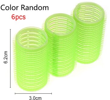 Multi Size Black Self Grip Haar Rollen Pro Salon Kappers Krulspelden Haar Sticky Cling Stijl Voor DIY Haar Styling willekeurig 6stk Size3