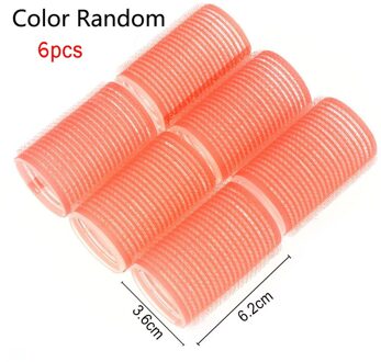 Multi Size Black Self Grip Haar Rollen Pro Salon Kappers Krulspelden Haar Sticky Cling Stijl Voor DIY Haar Styling willekeurig 6stk Size4