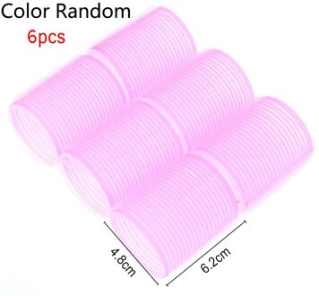 Multi Size Black Self Grip Haar Rollen Pro Salon Kappers Krulspelden Haar Sticky Cling Stijl Voor DIY Haar Styling willekeurig 6stk Size5