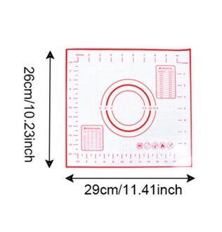 Multi-Size Non-Stick Siliconen Bakken Mat Met Schaal Rolling Deeg Mat Kneden Pad Keuken Koken Pastry Sheet Oven liner Gereedschap 26x29cm