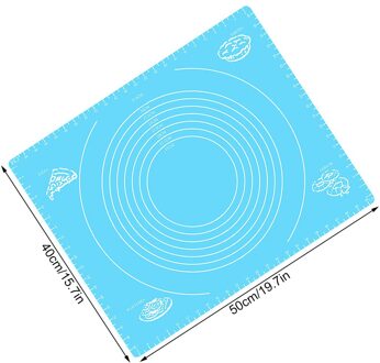Multi-Size Siliconen Bakken Mat Met Schaal Vel Extra Grote Bakken Mat Voor Rolling Pizza Deeg Non-stick maker Houder Gebak blauw