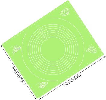 Multi-Size Siliconen Bakken Mat Met Schaal Vel Extra Grote Bakken Mat Voor Rolling Pizza Deeg Non-stick maker Houder Gebak groen
