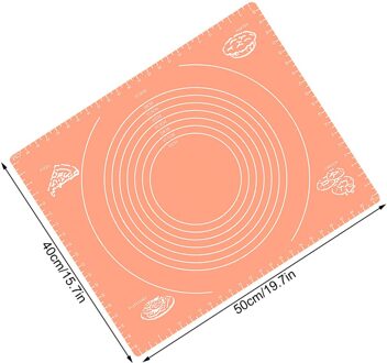 Multi-Size Siliconen Bakken Mat Met Schaal Vel Extra Grote Bakken Mat Voor Rolling Pizza Deeg Non-stick maker Houder Gebak oranje