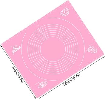 Multi-Size Siliconen Bakken Mat Met Schaal Vel Extra Grote Bakken Mat Voor Rolling Pizza Deeg Non-stick maker Houder Gebak roze