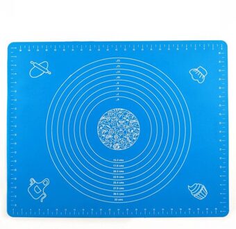 Multi-Size Siliconen Bakken Mat Vel Extra Grote Bakken Mat Voor Rolling Deeg Macaroo Pizza Deeg Non-stick maker Houder blauw 40x50cm