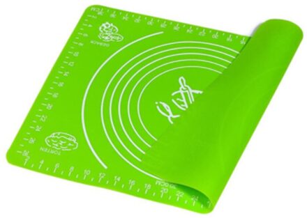 Multi-Size Siliconen Bakken Mat Vel Extra Grote Bakken Mat Voor Rolling Deeg Macaroo Pizza Deeg Non-stick maker Houder groen 30x40cm