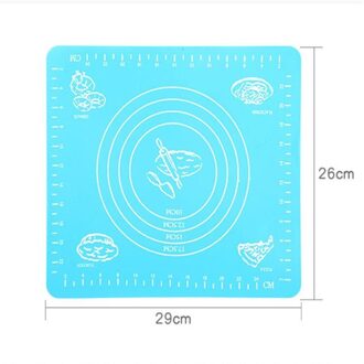 Multi-Size Siliconen Bakken Mat Vel Extra Grote Bakken Mat Voor Rolling Deeg Macaroo Pizza Deeg Non-stick maker Houder lucht blauw 29x26cm