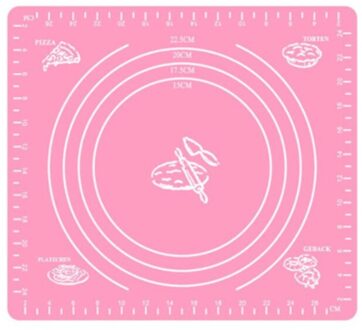 Multi-Size Siliconen Bakken Mat Vel Extra Grote Bakken Mat Voor Rolling Deeg Macaroo Pizza Deeg Non-stick maker Houder roze 29x26cm