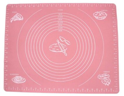 Multi-Size Siliconen Bakken Mat Vel Extra Grote Bakken Mat Voor Rolling Deeg Macaroo Pizza Deeg Non-stick maker Houder roze 30x40cm