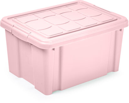 Multi Storage Opslagbox met deksel - roze - 16 liter - 40 x 30 x 21 cm - kunststof