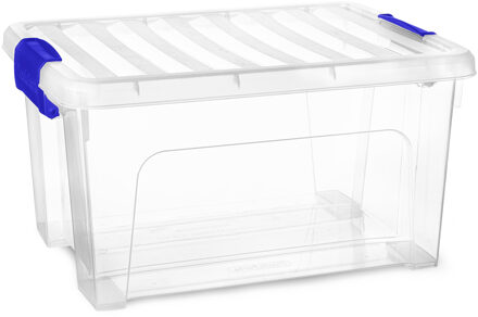 Multi Storage Opslagbox met deksel - transparant - 16.5 liter - 40 x 21 x 30 cm - kunststof