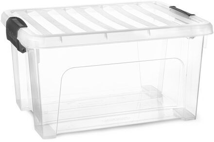 Multi Storage Opslagbox met deksel - transparant - 16.5 liter - 40 x 21 x 30 cm - kunststof