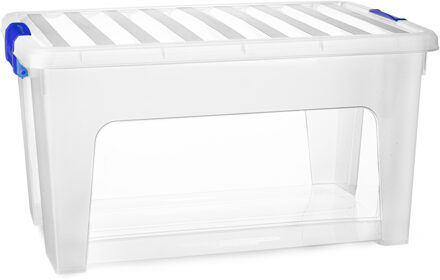 Multi Storage Opslagbox met deksel - transparant - 36 liter - 52 x 27 x 36 cm - kunststof
