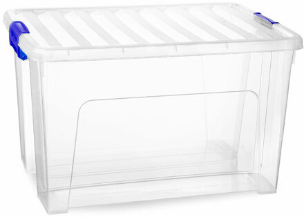 Multi Storage Opslagbox met deksel - transparant - 47 liter - 54 x 38 x 32 cm - kunststof