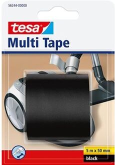 multi tape zwart - 5 meter x 50 mm.