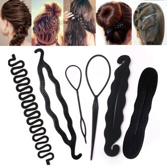 Multic Stijl Diy Haar Styling Tools Donut Haar Maker Braider Haaraccessoires Voor Vrouwen Meisjes Twist Hairclips Schijf Pull Haarspelden stijl 2