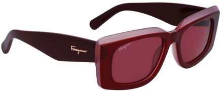 Multicolor Acetaat Zonnebril Veelkleurig