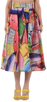 Multicolor Bedrukte Lange Rok Stella Jean , Multicolor , Dames - L,M,Xs