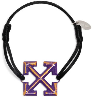 Multicolor Craquele Arrow Logo Armband Off White , Purple , Heren - ONE Size