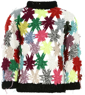 Multicolor Crochet Romeo Trui Cavia , Multicolor , Dames - M,S