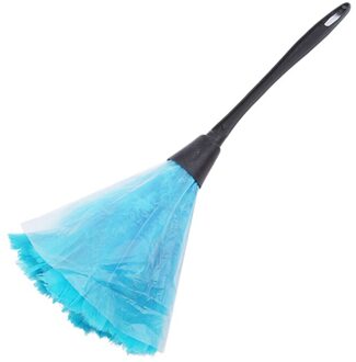 Multicolor Feather Duster Anti Statische Stof Borstel Zwart Plastic Handvat Poetsdoeken Voor Computer Venster Thuis Cleaning Tools blauw
