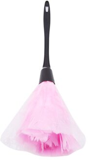 Multicolor Feather Duster Anti Statische Stof Borstel Zwart Plastic Handvat Poetsdoeken Voor Computer Venster Thuis Cleaning Tools roze