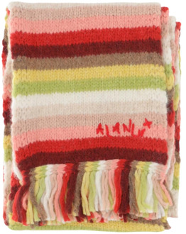 Multicolor Gestreepte Alpaca Blend Sjaal Alanui , Red , Dames - ONE Size