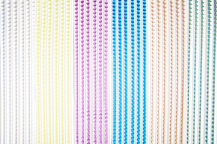 Multicolor kunststof vliegen/insecten kralen gordijn 93 x 220 cm - Vliegengordijnen Multikleur