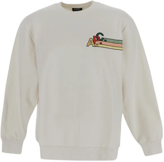 Multicolor Logo Sweatshirt A.p.c. , White , Dames - Xl,L,S