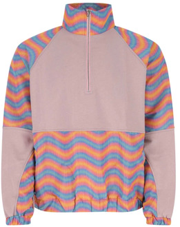 Multicolor Oversize Sweatshirt Bluemarble , Multicolor , Heren - Xl,L,M,S