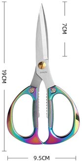 Multicolor Professionele Sterke Schaar Kleermaker Schaar Borduurwerk Handwerken Naaien Keuken Schaar Diy Draad Stof Scharen K82 19CM