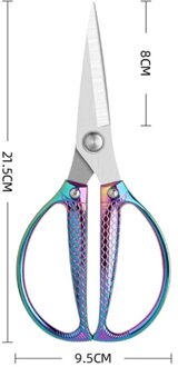 Multicolor Professionele Sterke Schaar Kleermaker Schaar Borduurwerk Handwerken Naaien Keuken Schaar Diy Draad Stof Scharen K88 21.5CM